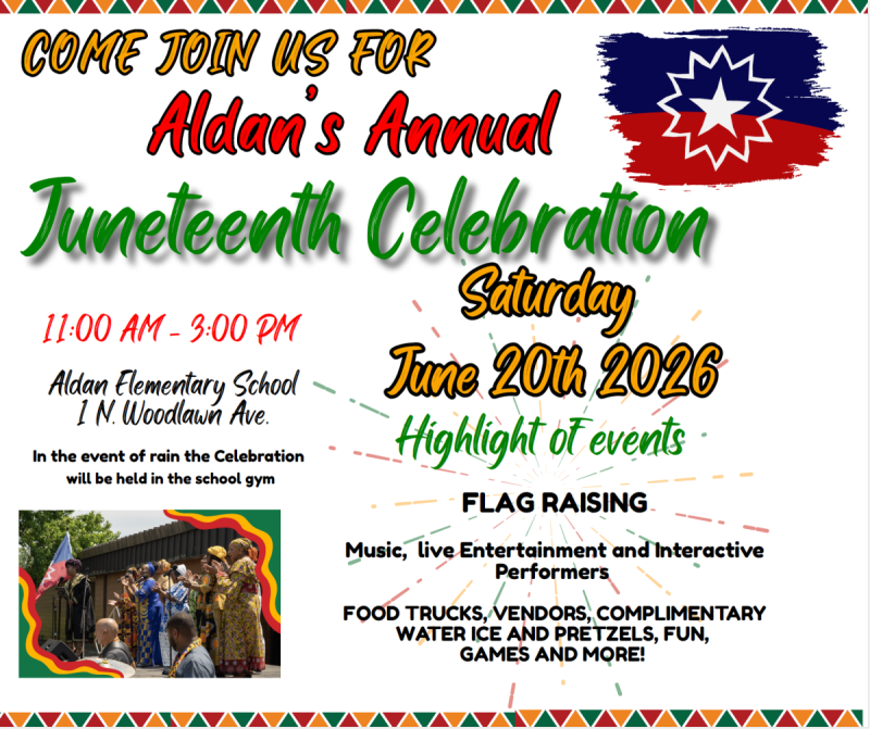 Aldan's 3rd Annual Juneteenth - 6/20/26