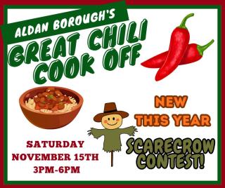 Aldan's 2nd annual Great Chili Cookoff!